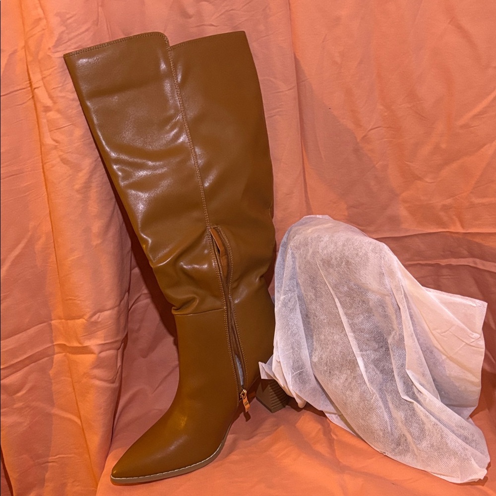 Chic Tan Over the Knee Boots